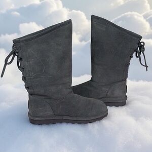 BearPaw tall lace boots Size 10 💕